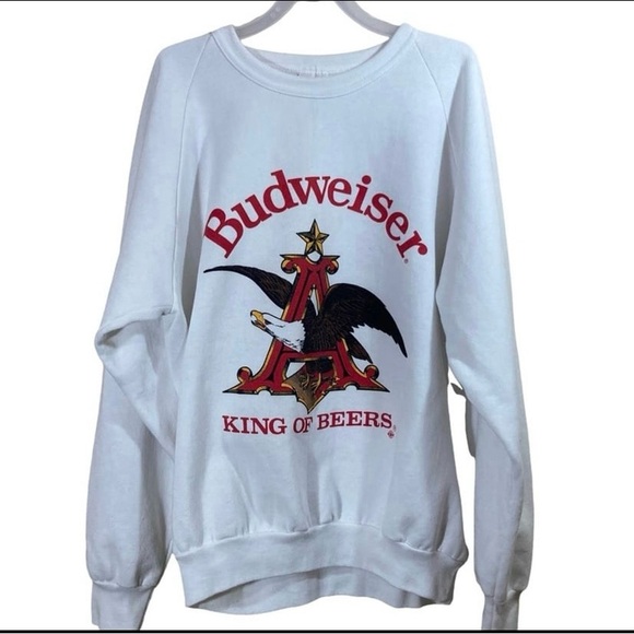 Budweiser White Sweatshirt - Picture 1 of 5